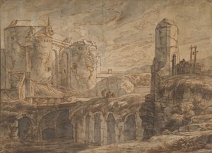 De poort van Brugge in Sluis, 1661 door Hendrick van Minderhout