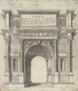 Senatus Populus Que Romanus Divo Tito Divi Vespasiani Filio Vespasiano Augusto door Hendrick van Schoel
