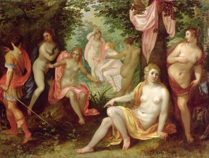 Diana en Acteon door Hendrick van and Brueghel Balen