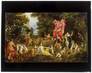 Een allegorie van de vijf zintuigen door Hendrick van and Brueghel Jan (1568 1625) Balen