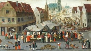Marktplein door Hendrick van the younger Steenwijck