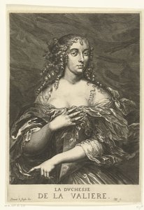 Portret van Louise Françoise de La Baume Le Blanc de la Vallière door Hendrik Bary