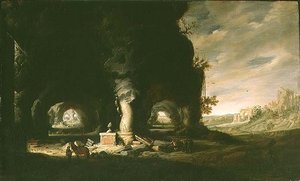 Een grot in een denkbeeldig landschap, ca. 1643