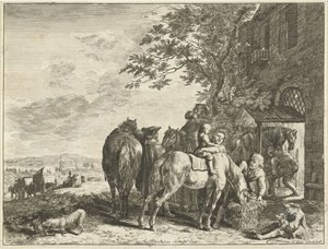Reizigers voor de smidse