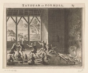 Onderdeel van het begrafenisritueel van bewoners van Formosa