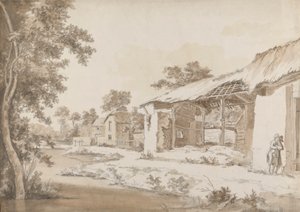 Vervallen Boerderij bij Coombe in Gittisham in Devonshire, drie mijl van Honiton, Devon door Hendrik Frans de Cort