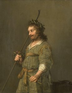 Portret van een man verkleed als herder