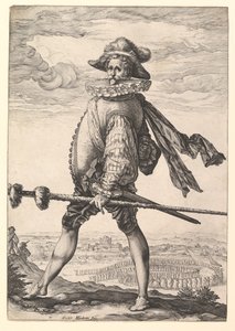 Kapitein van de infanterie door Hendrik Goltzius