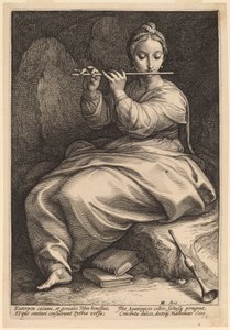 Euterpe door Hendrik Goltzius