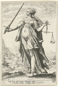 Rechtvaardigheid door Hendrik Goltzius