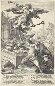 Roem en Geschiedenis, uit Romeinse Helden, 1586 door Hendrik Goltzius