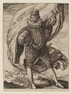 Vaandeldrager Gerrit Pieters Ruicharer door Hendrik Goltzius
