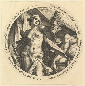 Judith met het hoofd van Holofernes door Hendrik Goltzius
