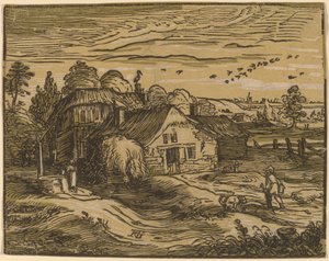 Landschap met een boerderij