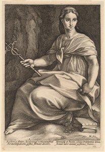 Polyhymnia door Hendrik Goltzius