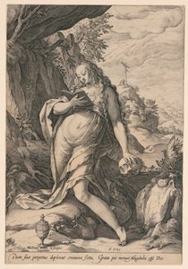St. Maria Magdalena Boetvaardig door Hendrik Goltzius