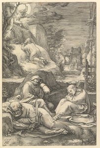 De Agonie in de Tuin, uit De Passie van Christus door Hendrik Goltzius