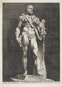 De Keizer Commodus als Hercules door Hendrik Goltzius