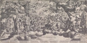Het feest van de goden bij het huwelijk van Cupido en Psyche, 1587