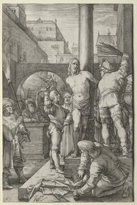 De Geseling uit De Passie door Hendrik Goltzius