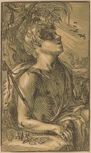 De jonge Sint Johannes de Doper door Hendrik Goltzius
