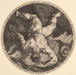 Tantalus door Hendrik Goltzius, after Cornelis Cornelisz van Haarlem