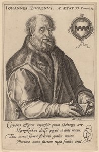 Johannes Zurenus (Jan van Zuren) door Hendrik Goltzius after Maerten van Heemskerck