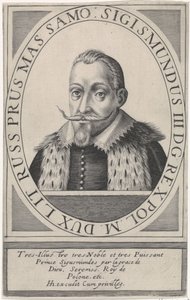 Portret van Sigismund III Vasa, koning van Polen door Hendrik Hondius the Elder