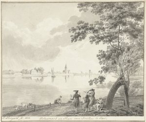 Gezicht op Dodewaard en Hien