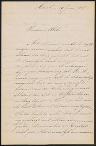 Brief aan August Allebé door Hendrik Jacobus Scholten