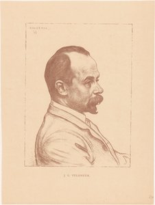 Portret van Jacobus Gerardus Veldheer door Hendrik Johannes Haverman