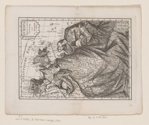 Kaart van Europa, als koningin door Hendrik Kloekhoff