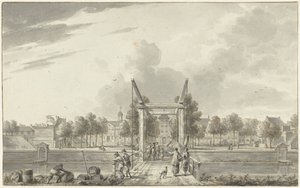 Het Gouverneurshuis te Batavia door Hendrik Kobell
