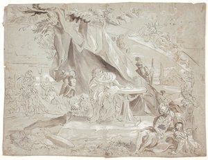 Allegorische compositie door Hendrik Krock