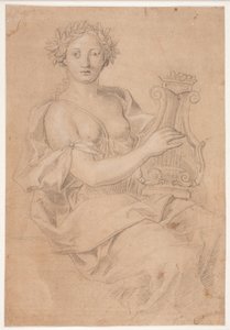 Lierspelende muze (Erato?)