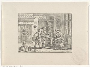 Interieur met een gezin