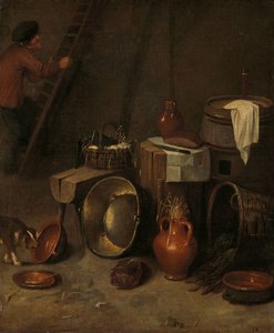 Stilleven in een stal door Hendrik Potuyl
