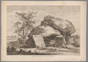 Hunebed bij het dorp Midlaren Negen gezichten in Drenthe IX Gezichten in, en bij het landschap Drenthe