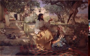 Christus in het huis van Martha en Maria door Henryk Siemiradzki