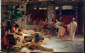 Socrates zoekt Alcibiades in het huis van een Hetaera