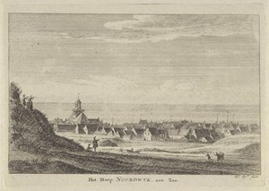 Gezicht op Noordwijk aan Zee Het Dorp Noordwyk aan Zee door Hendrik Spilman
