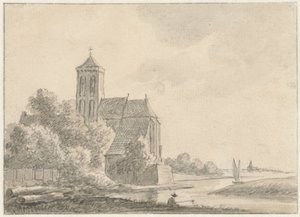 Gezicht op Cuijk door Hendrik Tavenier (possibly)