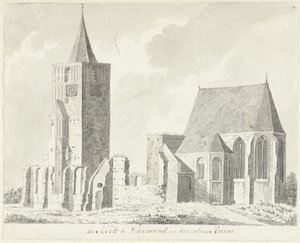 Kerk te Warmond en de ruïne daarvan