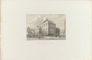 Gezicht op Museum Boijmans te Rotterdam, 1854 door Hendrik Wilhelmus Last