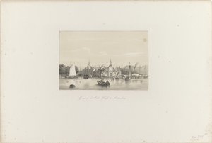 Gezicht op het Oude Hoofd te Rotterdam, 1854 door Hendrik Wilhelmus Last