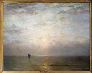 Zonsondergang. Schilderij door Hendrik Wilhem Mesdag (1831-1915), 19e eeuw. Olieverf op doek. Parijs, Musee d