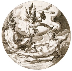 Dag III, De Scheiding van de Wateren, uit de serie De Zes Dagen van de Schepping, 1589