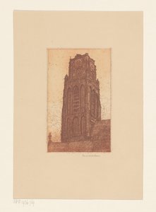 Studie van een kerktoren