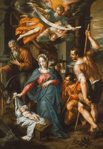 De Aanbidding van de Herders door Hendrick de Clerck