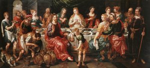 De Bruiloft te Kana door Hendrick de Clerck